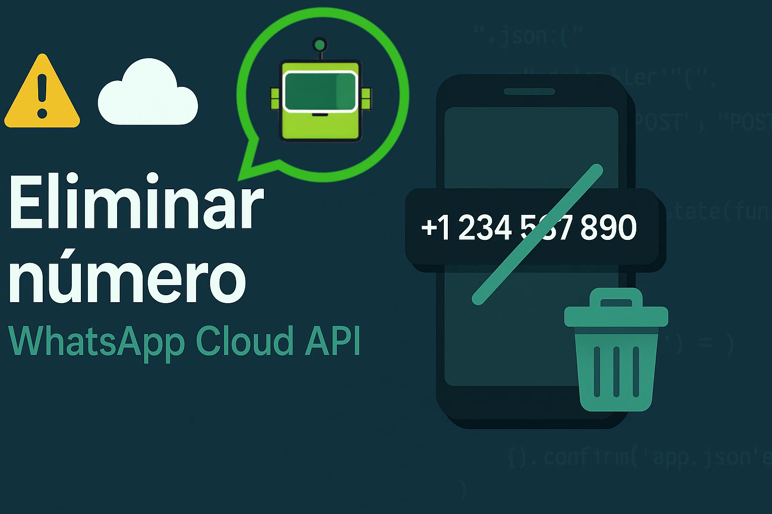 Eliminar numero de WhatsApp Cloud Api