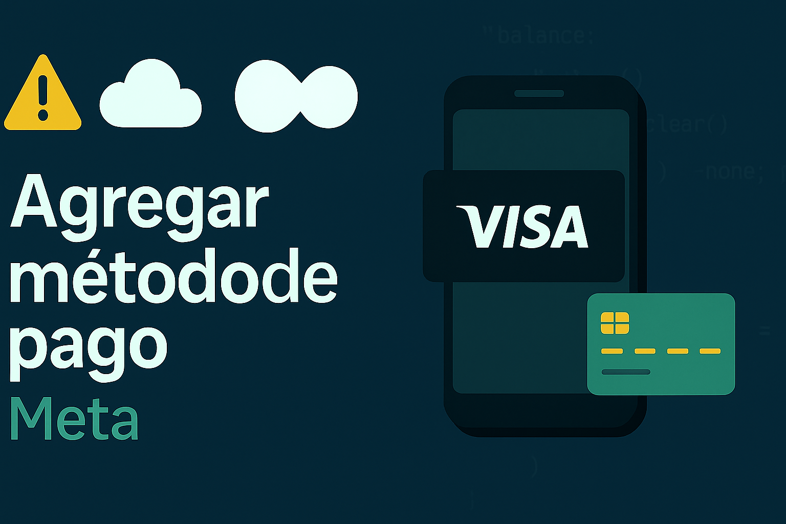 Añadir método de pago en meta