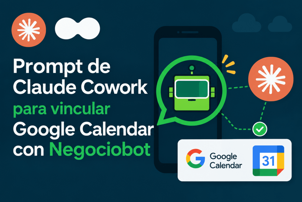 Prompt de Claude Cowork para vincular Google Calendar con Negociobot